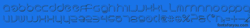 Neov23D Font – Black Fonts on Blue Background