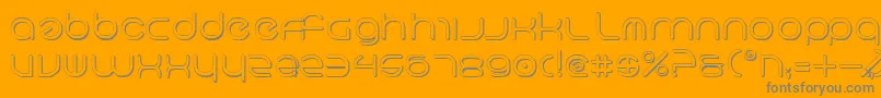 Neov23D-Schriftart – Graue Schriften auf orangefarbenem Hintergrund