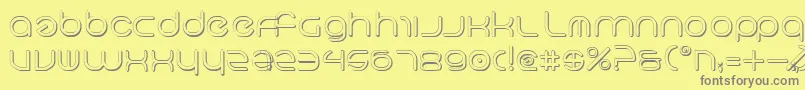 Neov23D Font – Gray Fonts on Yellow Background