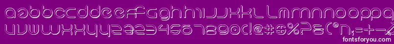 Шрифт Neov23D – белые шрифты на фиолетовом фоне