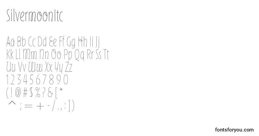 Czcionka SilvermoonItc – alfabet, cyfry, specjalne znaki
