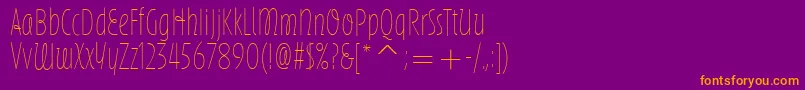 SilvermoonItc Font – Orange Fonts on Purple Background