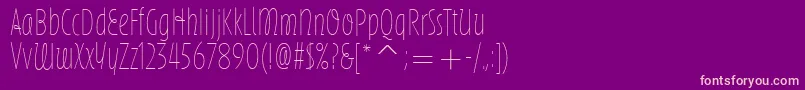 SilvermoonItc-fontti – vaaleanpunaiset fontit violetilla taustalla