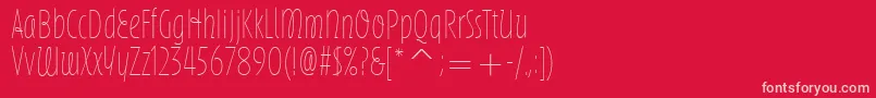 Шрифт SilvermoonItc – розовые шрифты на красном фоне