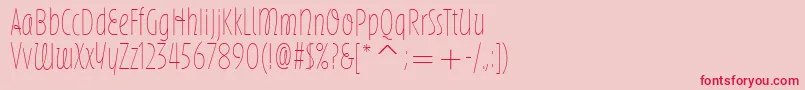 SilvermoonItc Font – Red Fonts on Pink Background