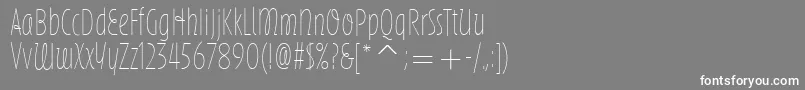 SilvermoonItc Font – White Fonts on Gray Background