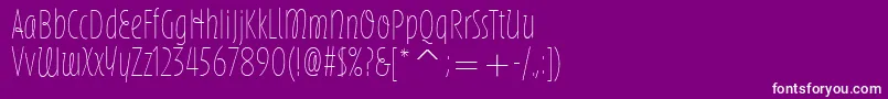 SilvermoonItc Font – White Fonts on Purple Background