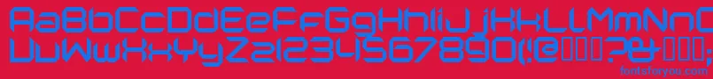 Nano Font – Blue Fonts on Red Background