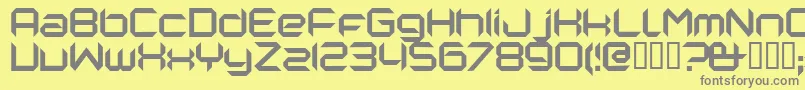 Nano Font – Gray Fonts on Yellow Background