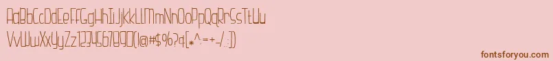 BmdHazelnutWaterLight Font – Brown Fonts on Pink Background