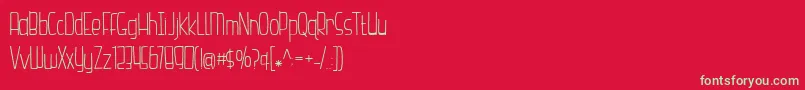 BmdHazelnutWaterLight Font – Green Fonts on Red Background