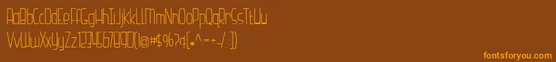 BmdHazelnutWaterLight Font – Orange Fonts on Brown Background