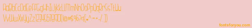 BmdHazelnutWaterLight Font – Orange Fonts on Pink Background