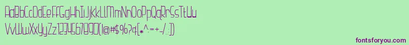 BmdHazelnutWaterLight Font – Purple Fonts on Green Background