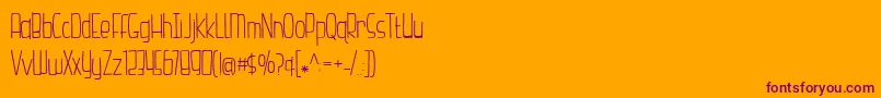 BmdHazelnutWaterLight Font – Purple Fonts on Orange Background