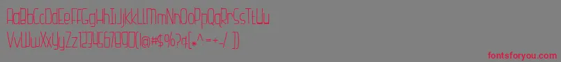 BmdHazelnutWaterLight Font – Red Fonts on Gray Background