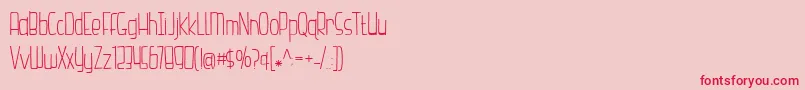 BmdHazelnutWaterLight Font – Red Fonts on Pink Background