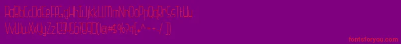 BmdHazelnutWaterLight Font – Red Fonts on Purple Background