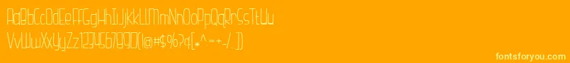 BmdHazelnutWaterLight Font – Yellow Fonts on Orange Background