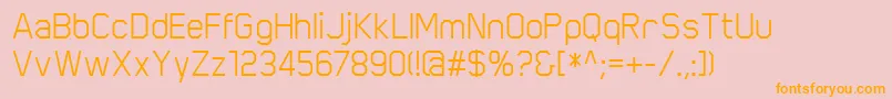 ScriberRegular-Schriftart – Orangefarbene Schriften auf rosa Hintergrund