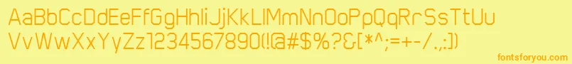 ScriberRegular Font – Orange Fonts on Yellow Background