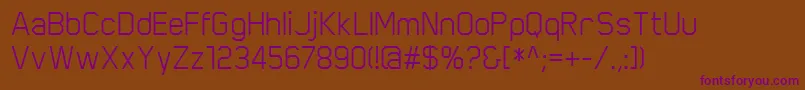 ScriberRegular Font – Purple Fonts on Brown Background