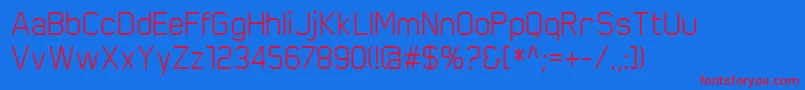ScriberRegular Font – Red Fonts on Blue Background