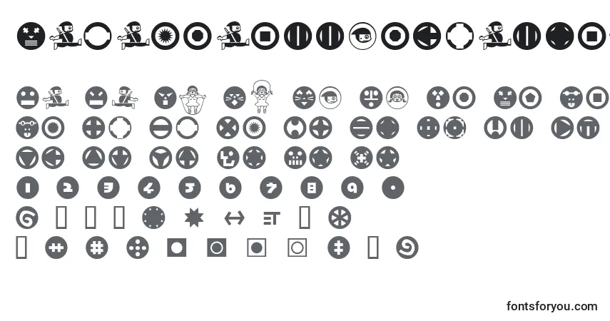 Czcionka Hamangairregularpicturesll – alfabet, cyfry, specjalne znaki