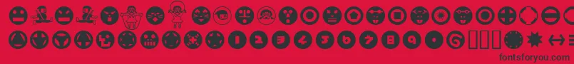 Hamangairregularpicturesll Font – Black Fonts on Red Background