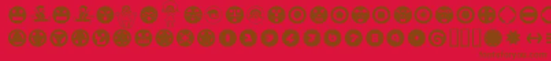 Hamangairregularpicturesll Font – Brown Fonts on Red Background