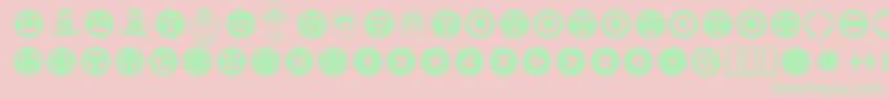 Lisätietoja Hamangairregularpicturesll-fontista Hamangairregularpicturesll-fontti – vihreät fontit vaaleanpunaisella taustalla