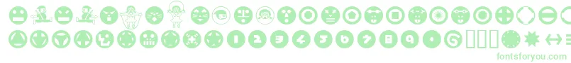 Шрифт Hamangairregularpicturesll – зелёные шрифты