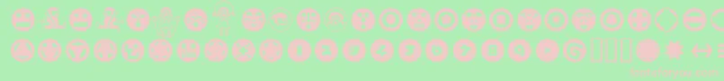 Hamangairregularpicturesll Font – Pink Fonts on Green Background