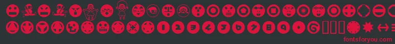 Hamangairregularpicturesll Font – Red Fonts on Black Background