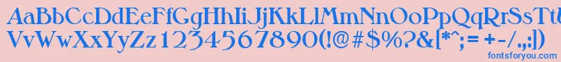 MelbourneserialBold Font – Blue Fonts on Pink Background