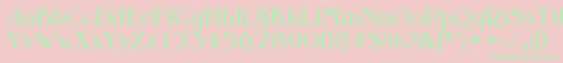 MelbourneserialBold Font – Green Fonts on Pink Background