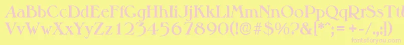 MelbourneserialBold Font – Pink Fonts on Yellow Background