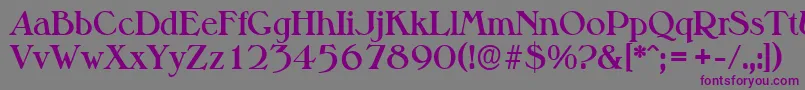 MelbourneserialBold Font – Purple Fonts on Gray Background