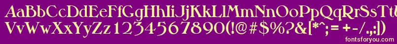 MelbourneserialBold Font – Yellow Fonts on Purple Background