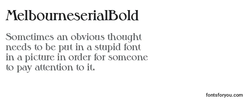 Review of the MelbourneserialBold Font