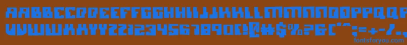 Micronianb Font – Blue Fonts on Brown Background