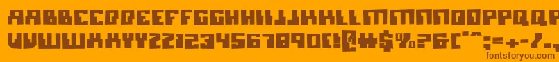 Micronianb Font – Brown Fonts on Orange Background