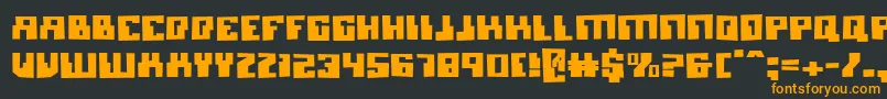 Micronianb Font – Orange Fonts on Black Background