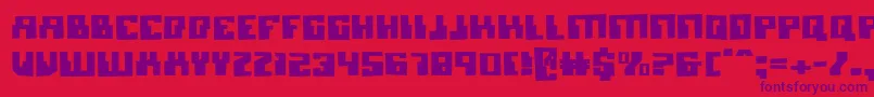 Micronianb Font – Purple Fonts on Red Background