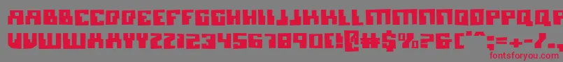 フォントMicronianb – 赤い文字の灰色の背景