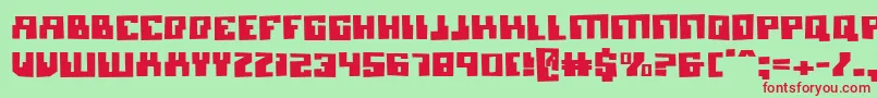 Micronianb Font – Red Fonts on Green Background