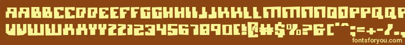Micronianb Font – Yellow Fonts on Brown Background