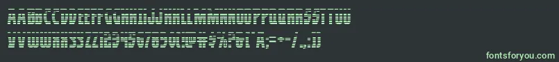 Fonte Prowlergrad – fontes verdes em um fundo preto