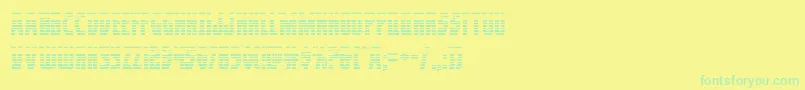Czcionka Prowlergrad – zielone czcionki na żółtym tle