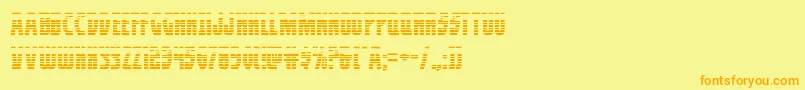 Prowlergrad-Schriftart – Orangefarbene Schriften auf gelbem Hintergrund